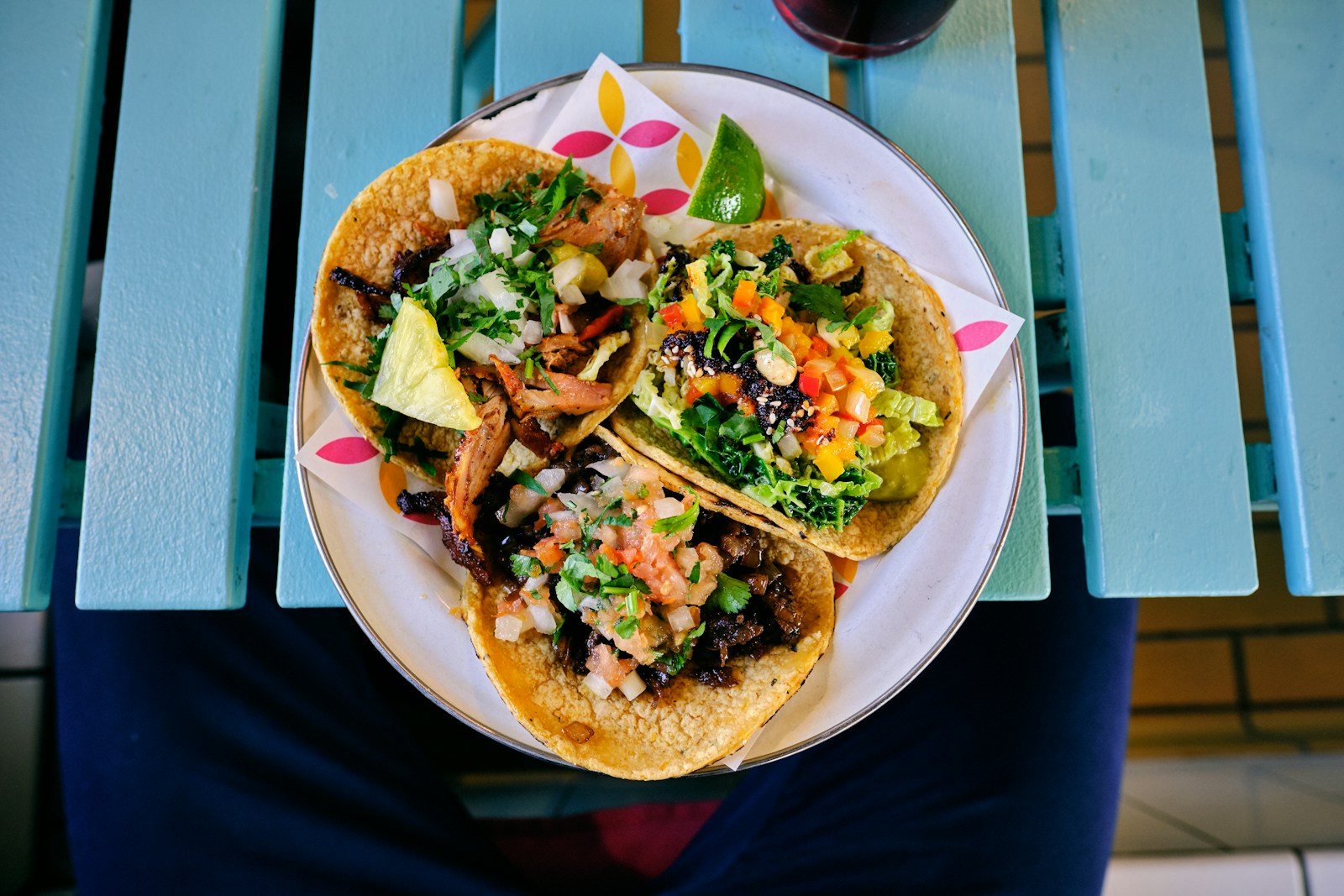 Tacos with fresh toppings